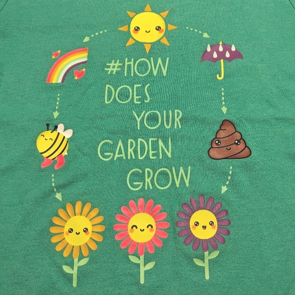 Mint Green Cat & Jack L (10/12) #How Does Your Garden Grow Children's Tee Shirt - Picture 4 of 6